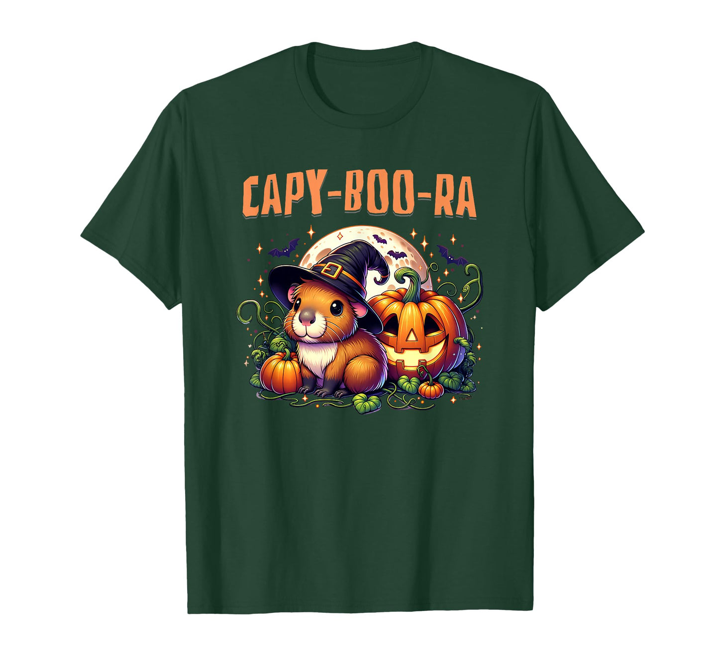 Capy-Boo-Ra Capybara Witch Jack-o-Lantern Pumpkin Halloween T-Shirt