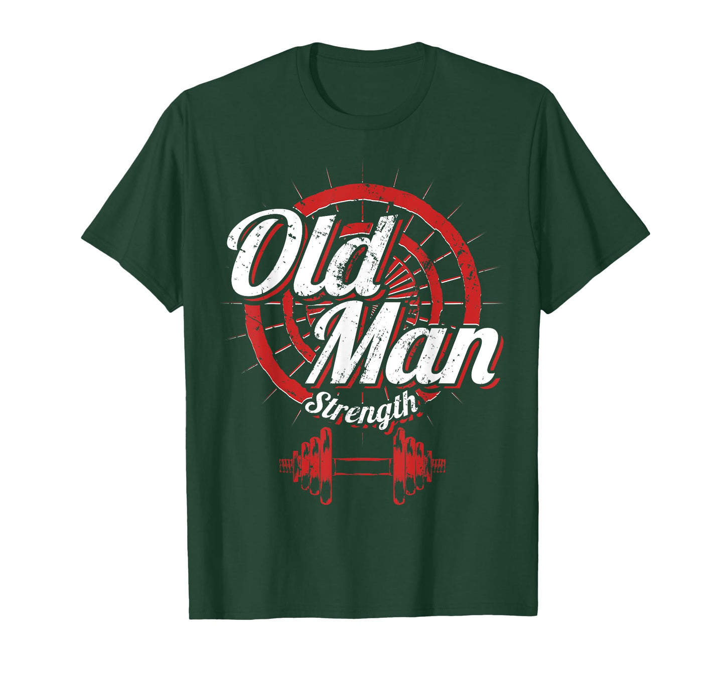 Old Man Strength Fitness Workout Gym Lover Body Building T-Shirt