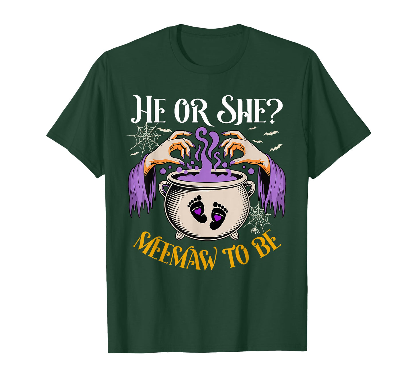 He Or She Meemaw to Be Baby Reveal Halloween Costume T-Shirt