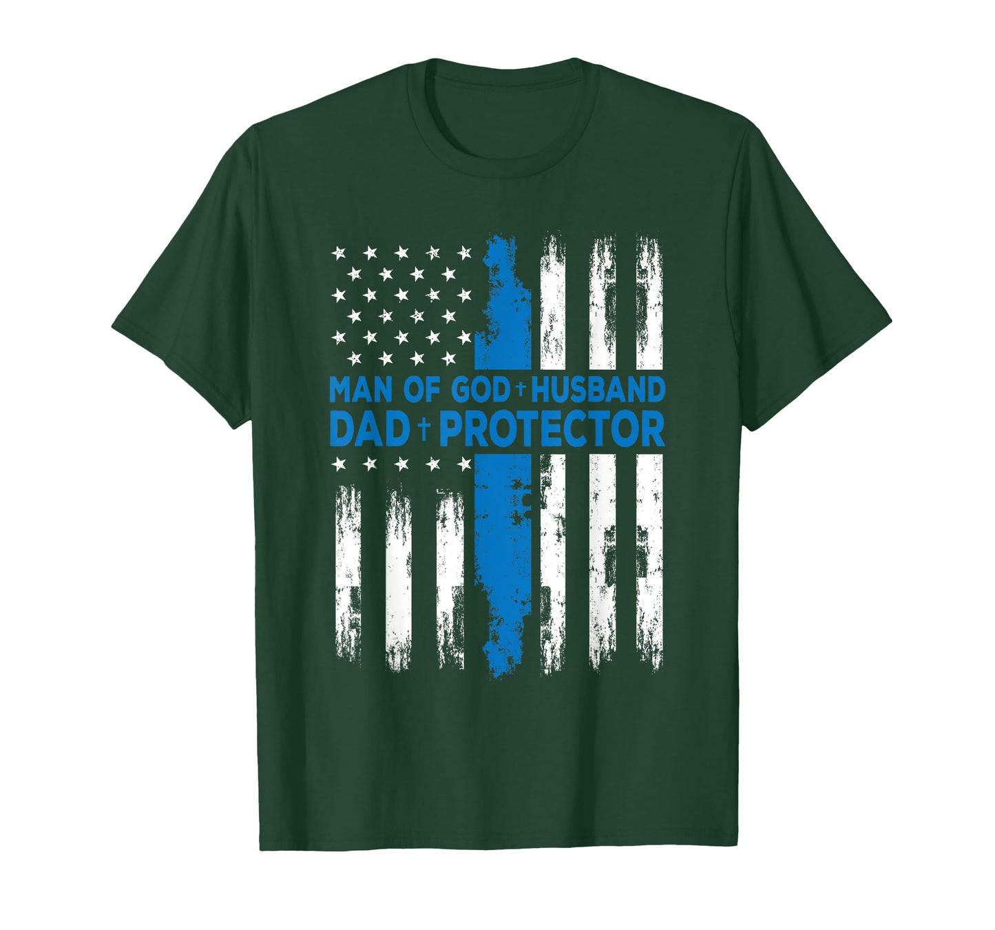 Jesus God Religious Man of God Husband Dad Protector T-Shirt