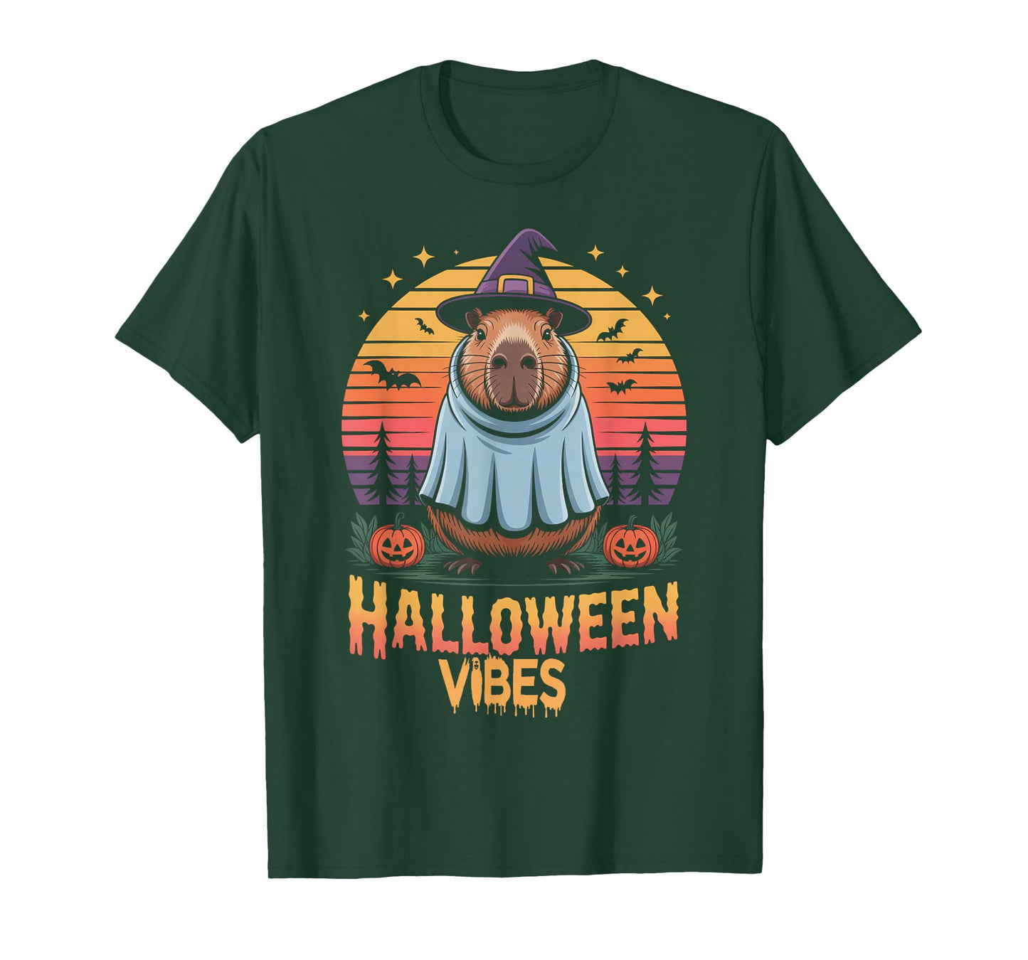 Cabybara Halloween Vibes Witch Costume Capy T-Shirt