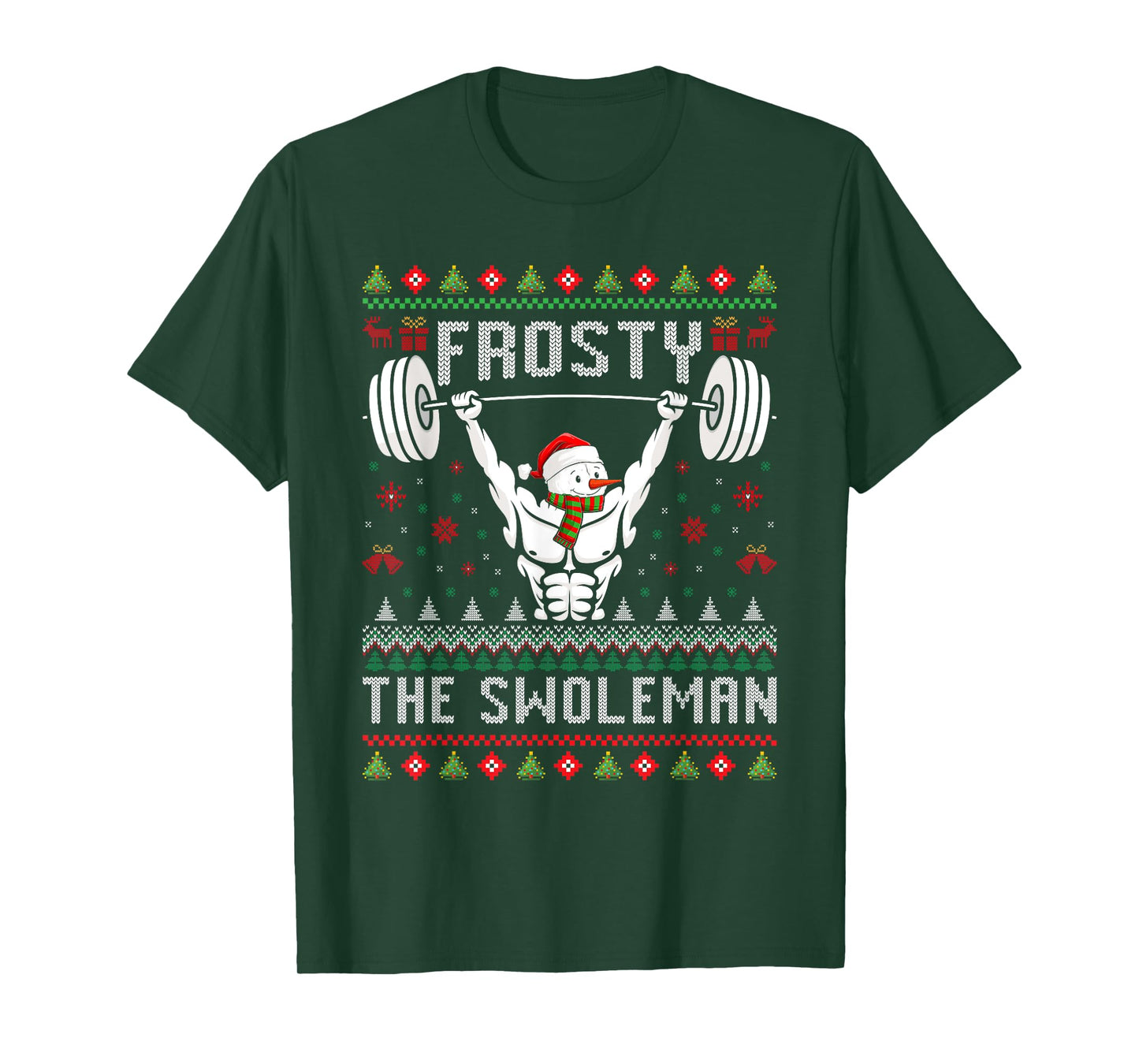 Frosty the Swoleman Fitness Snowman Gym Snowmen T-Shirt