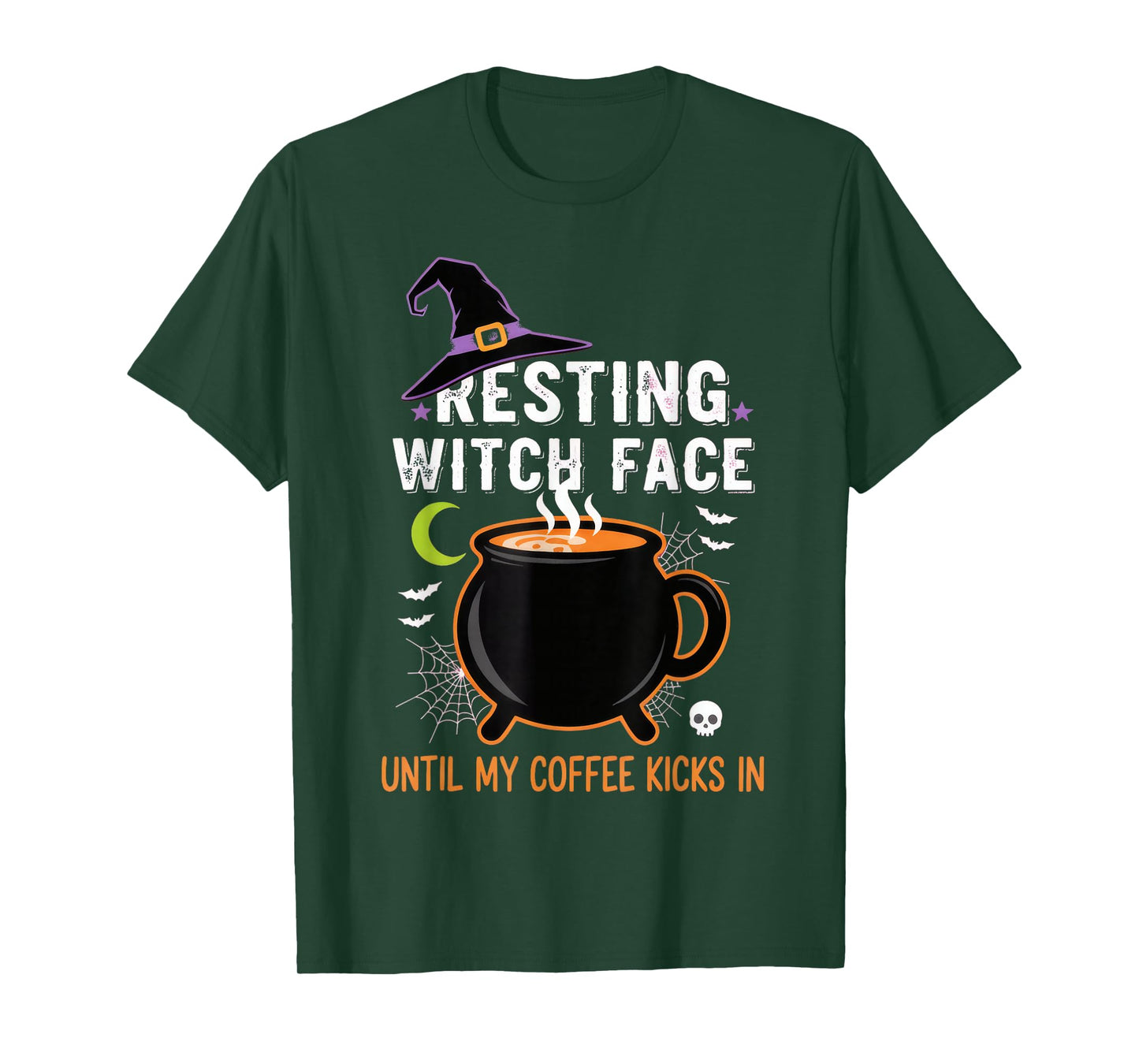 Resting Witch Face Coffee Halloween Coffee Drinkers T-Shirt