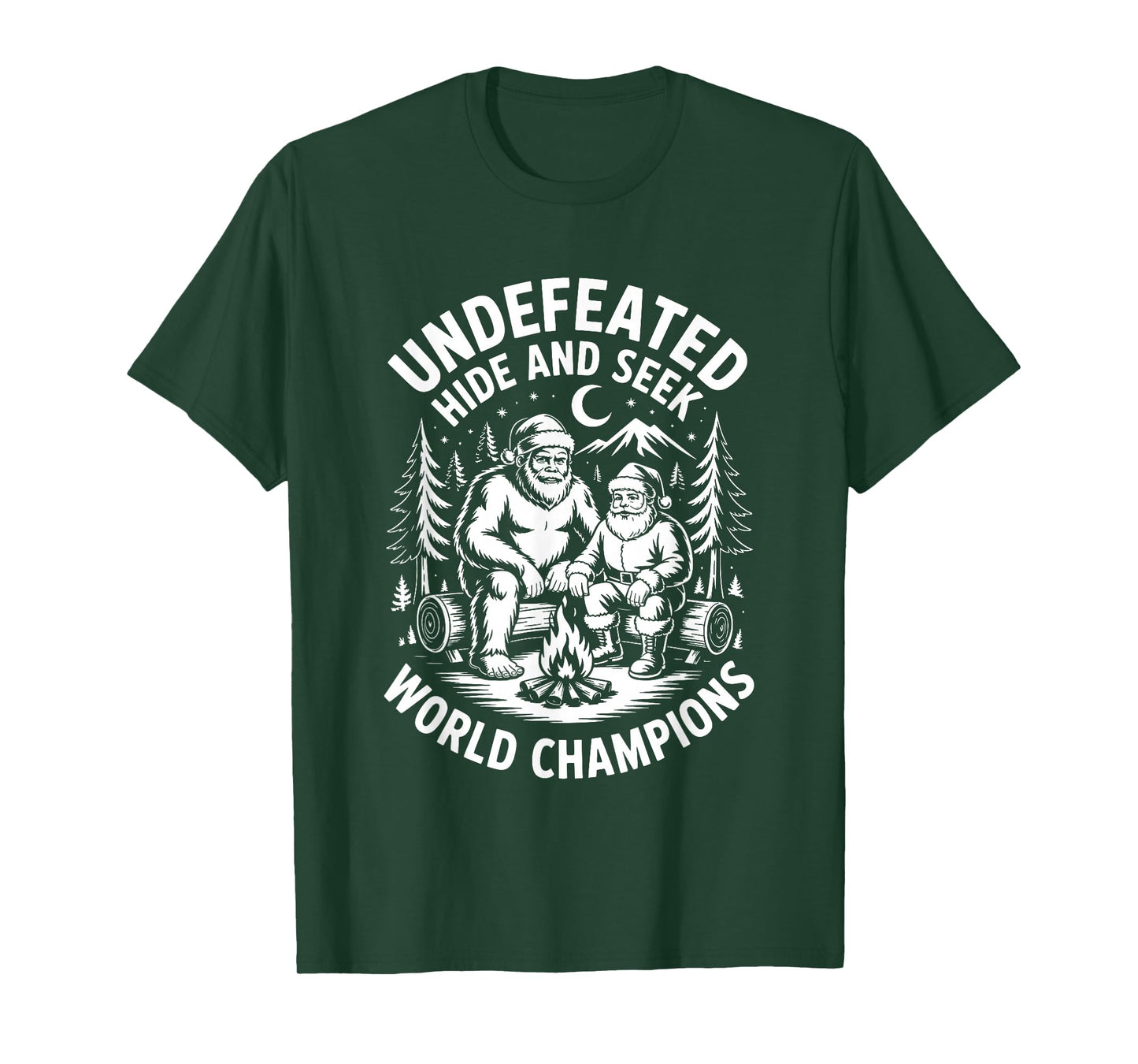 Undefeated Hide & Seek Champions Bigfoot Santa T-Shirt