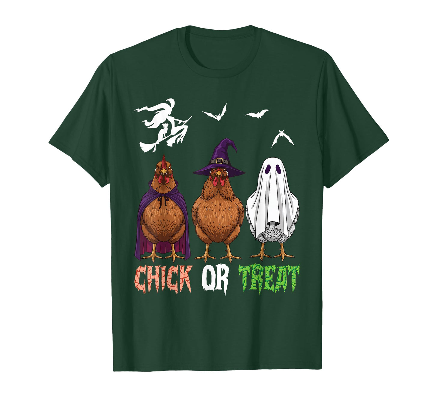 Chick Or Treat Halloween Witch Ghost Pumpkin Chicks Costume T-Shirt