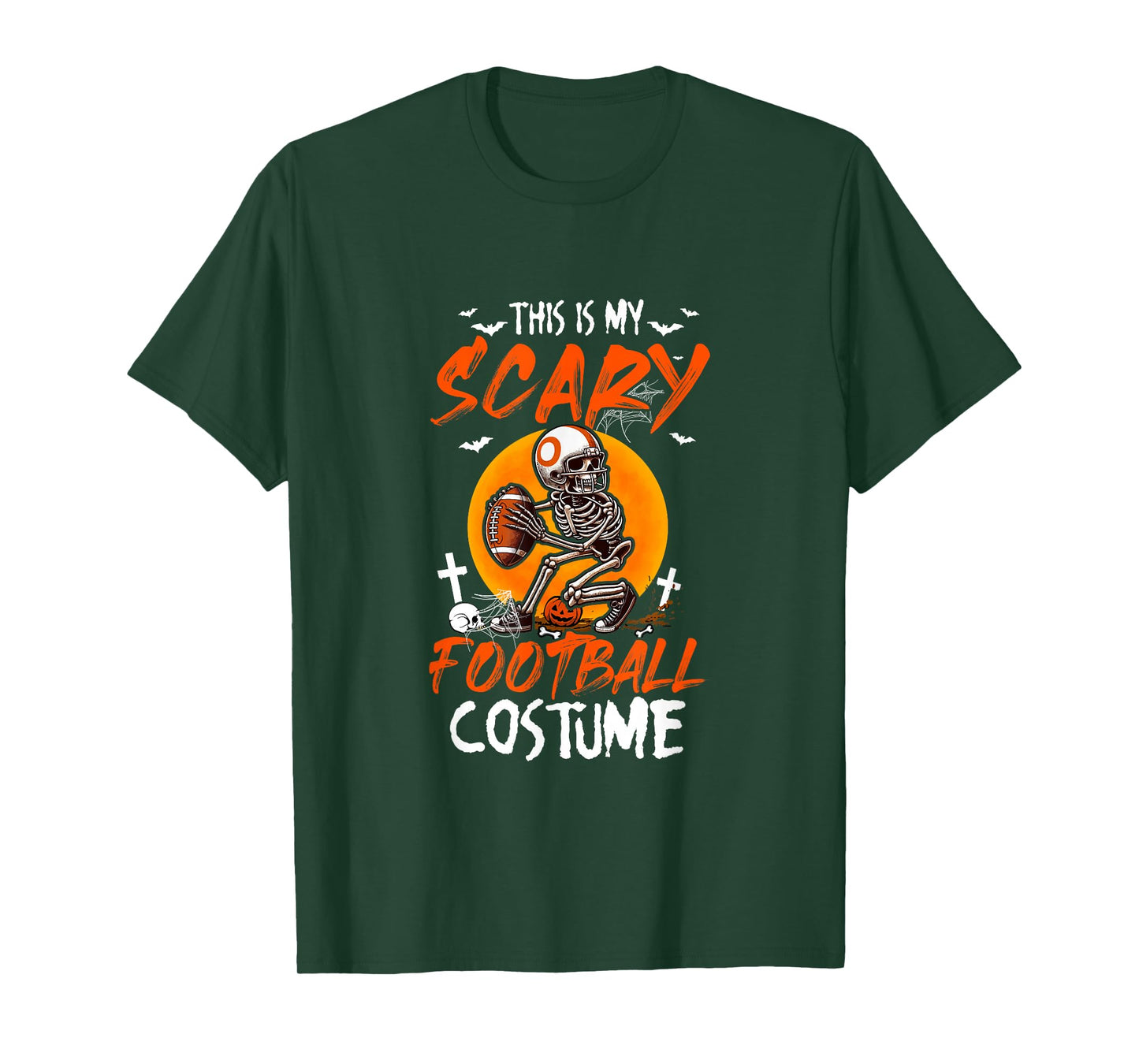 My Scary Football Costume Skeleton Halloween Player Team T-Shirt