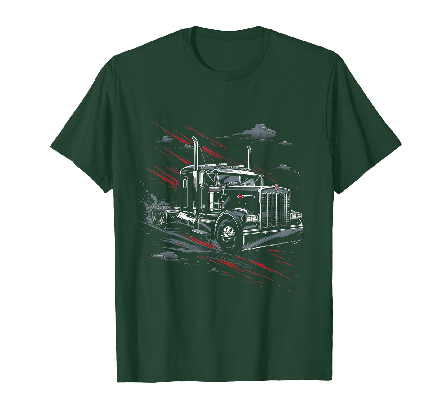 18-Wheeler Truck Vector T-Shirt