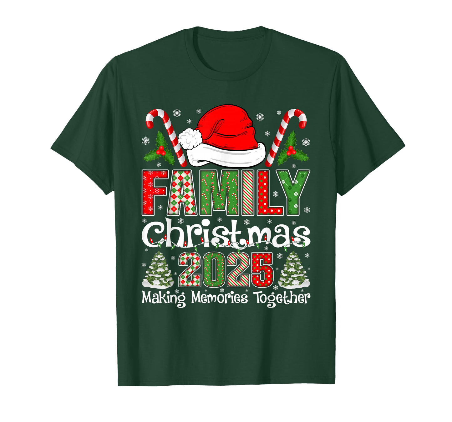 Family Christmas 2025 Squad Santa Elf Xmas Matching Outfit T-Shirt