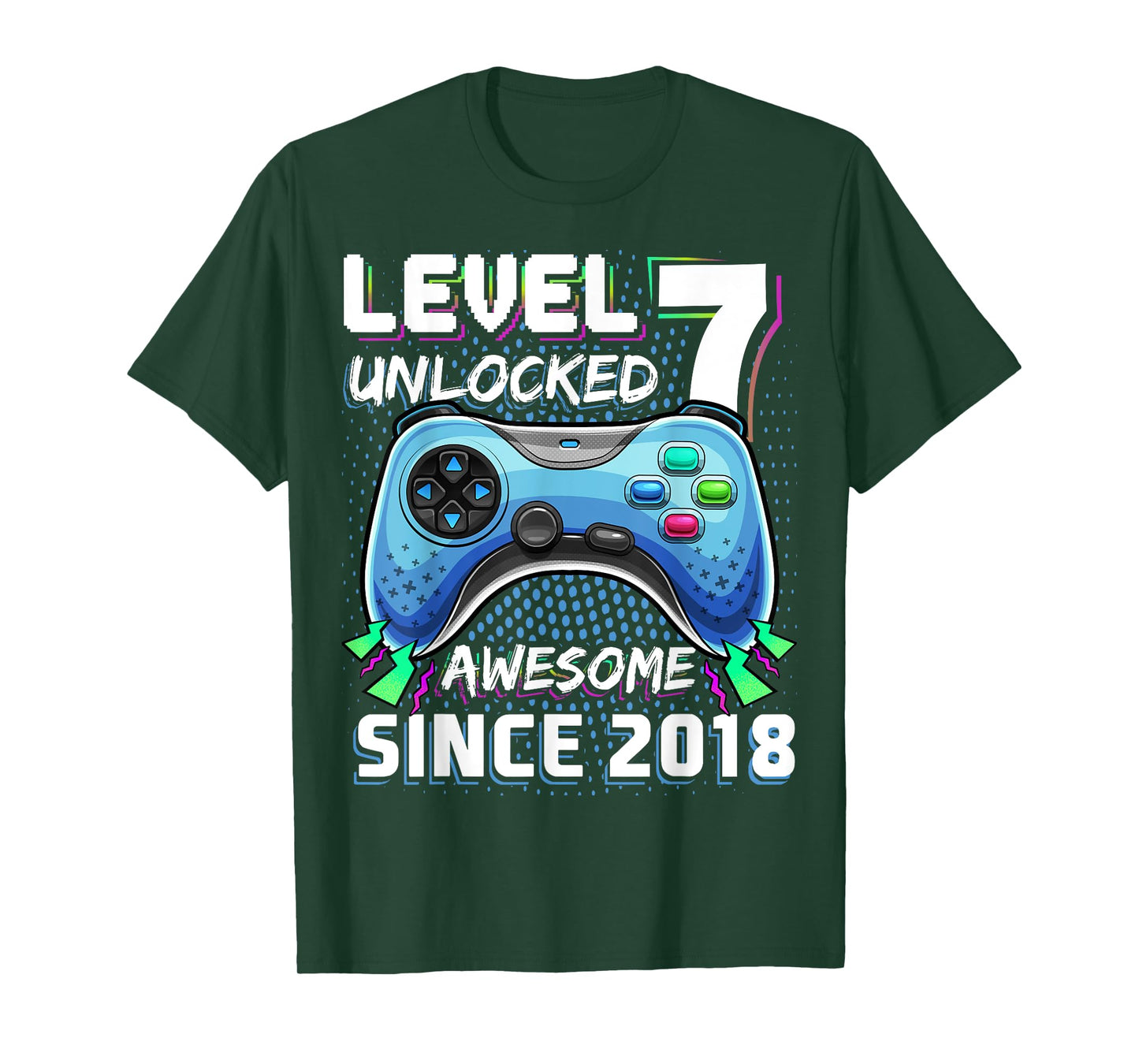 7th Birthday Boy Level 7 Gamer 7 Year Video Game Party T-Shirt