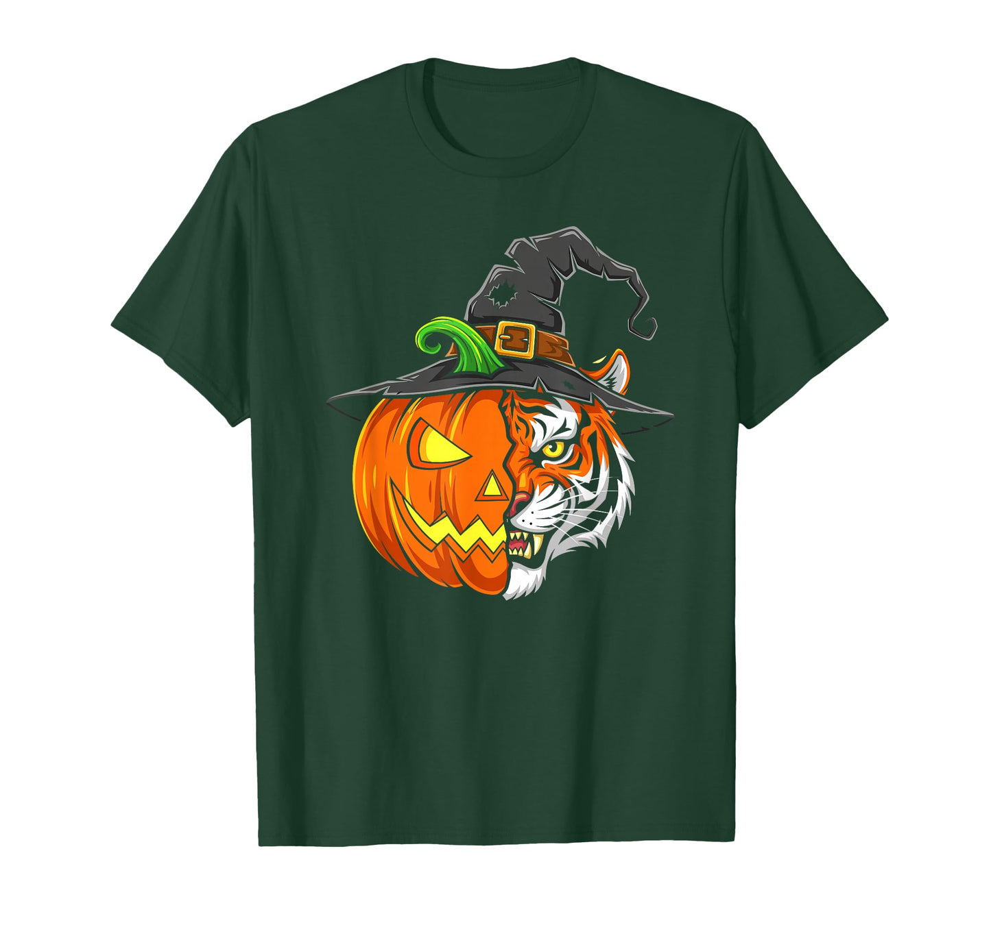 Tiger Pumpkin Jack O Lantern Halloween Kids Mens Womens T-Shirt