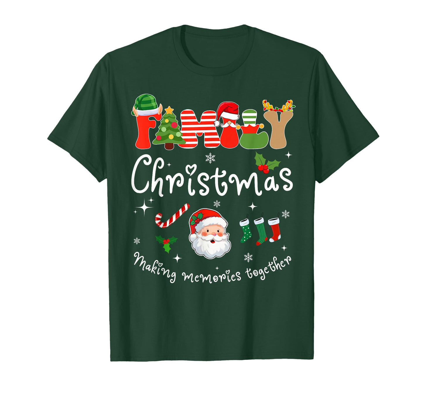 Squad Santa Elf Funny Matching Group Family Outfit Vacation T-Shirt