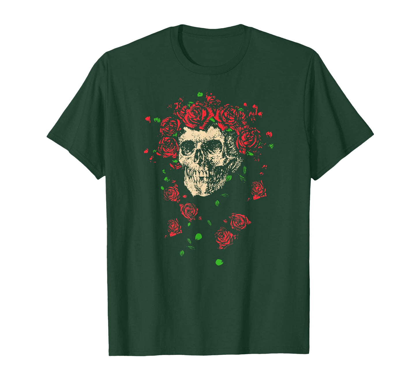 Grateful Dead Bertha Skull with Roses Vintage Band T-Shirt