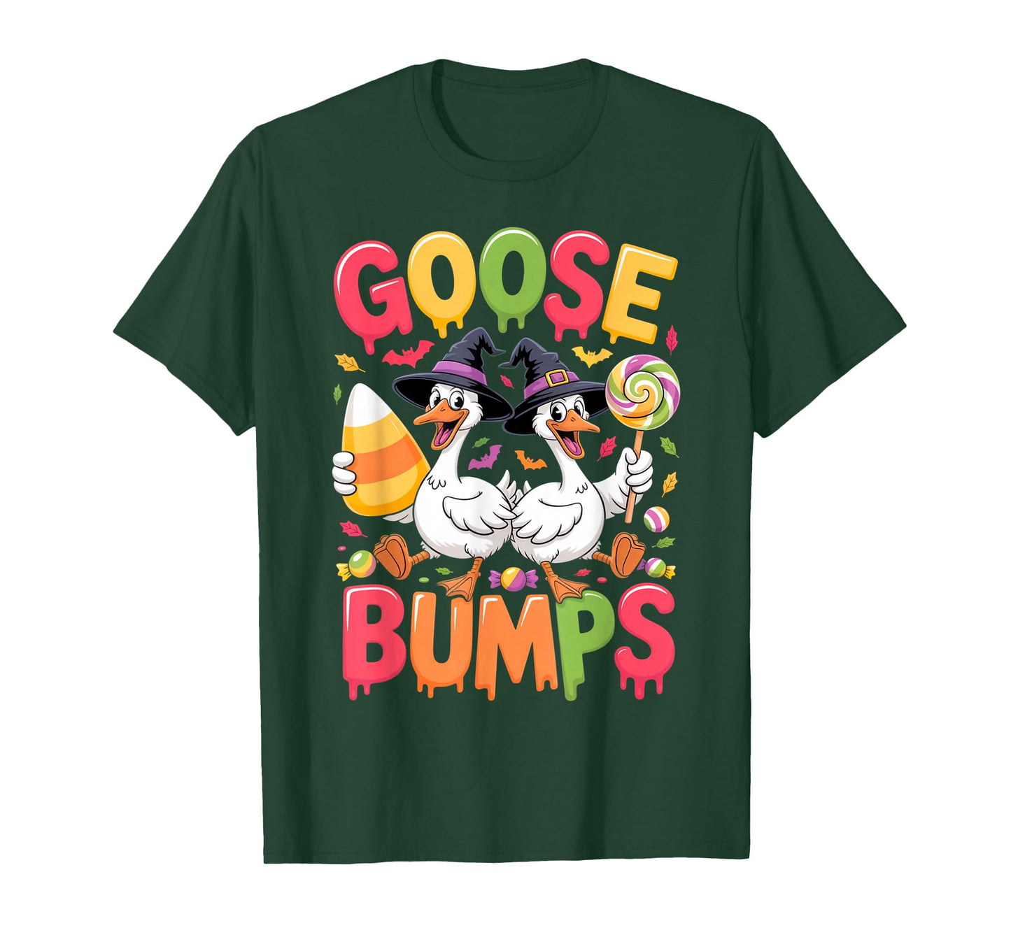 Goose Bumps Halloween Candy Chaos Outfit with Funny Geese T-Shirt