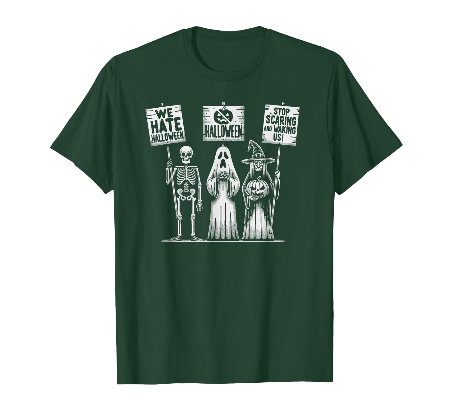 We Hate Halloween Sarcastic Spooky Unisex T-Shirt T-Shirt