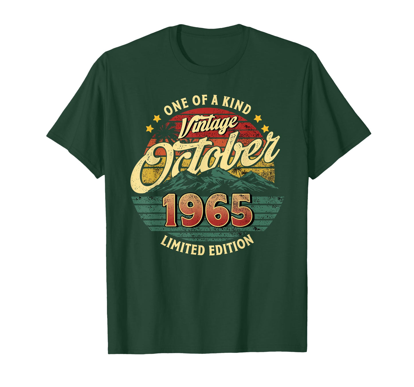 Vintage Birthday Gift Vintage October 1965 Men Women T-Shirt