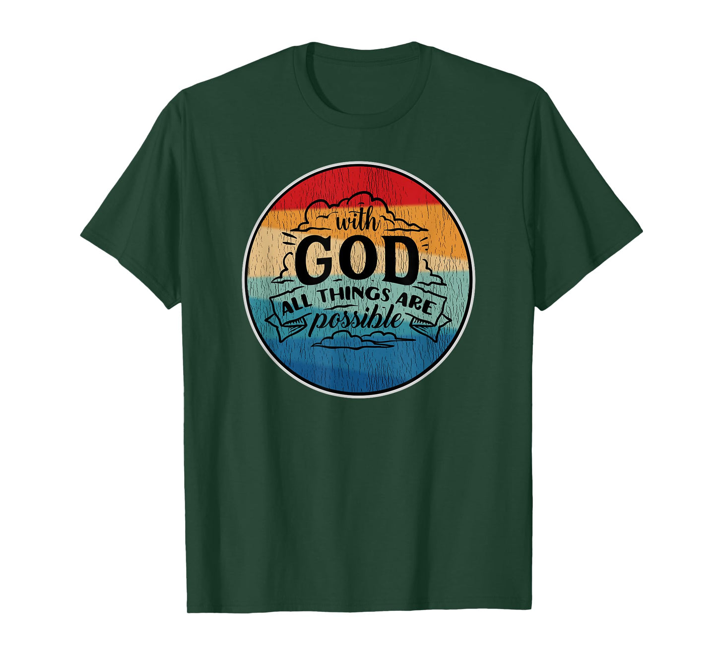With God All Things Are Possible Retro T-Shirt
