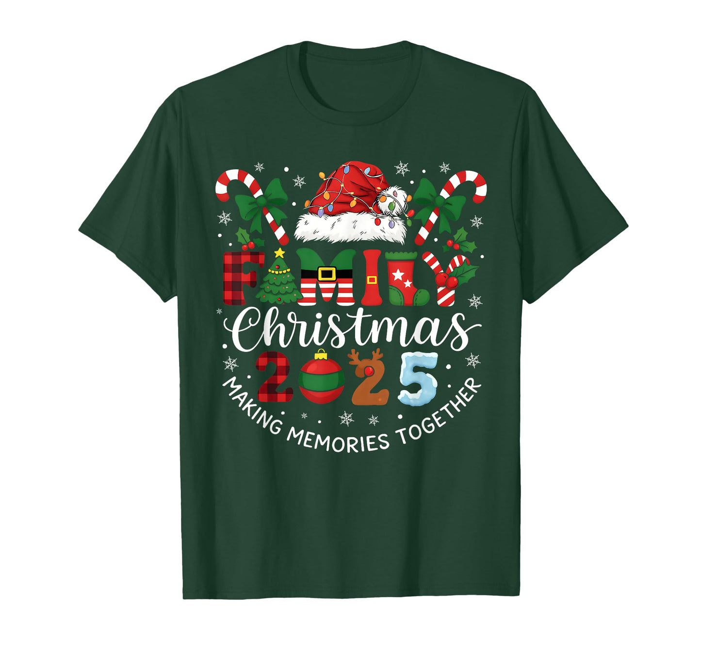 Family Christmas 2025 Matching Xmas Outfit Making Memories T-Shirt
