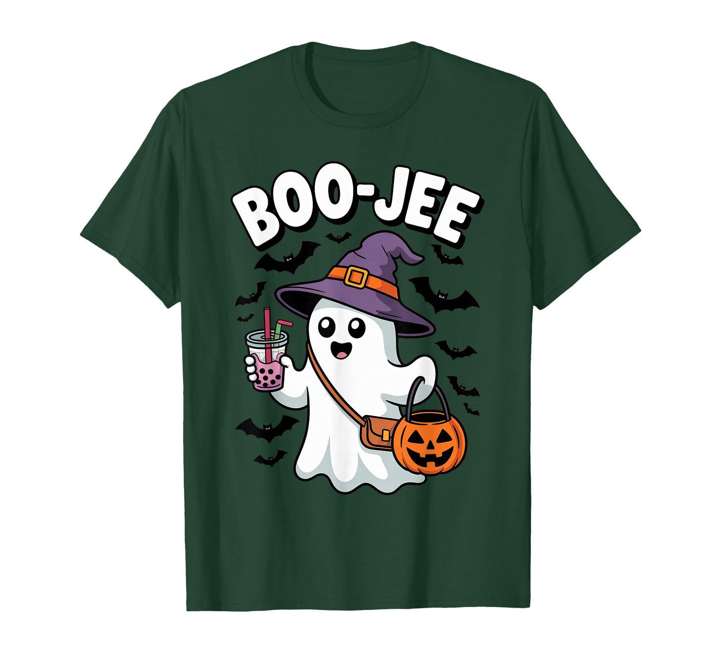 Cute Boujee Ghost Costume Witch Hat Coffee Halloween Party T-Shirt