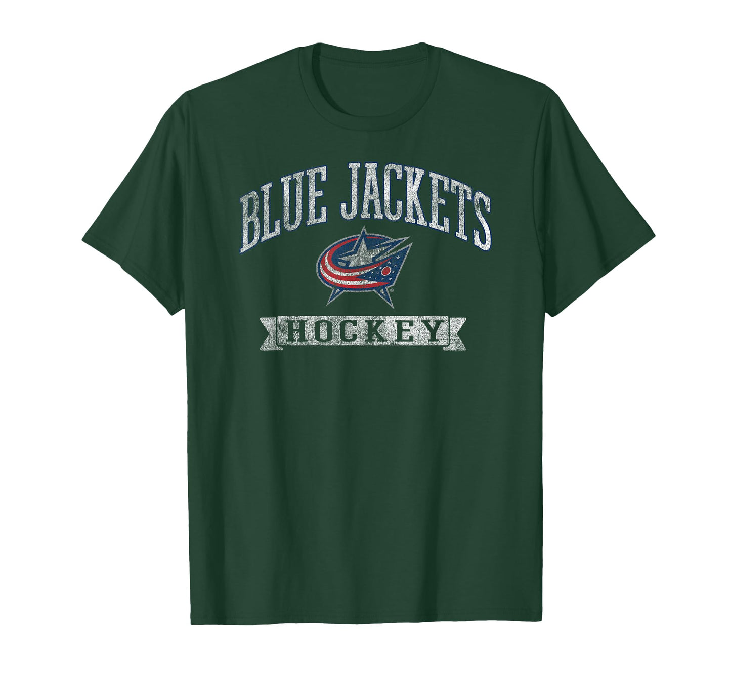 Columbus Blue Jackets Vintage Hockey Dark Heather Licensed T-Shirt
