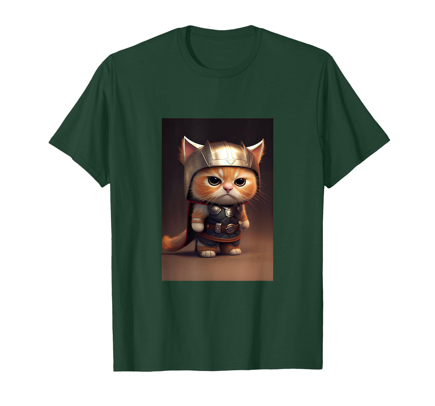 Cool Wild Super Hero Cat Outfit Illustration Graphic Designs T-Shirt