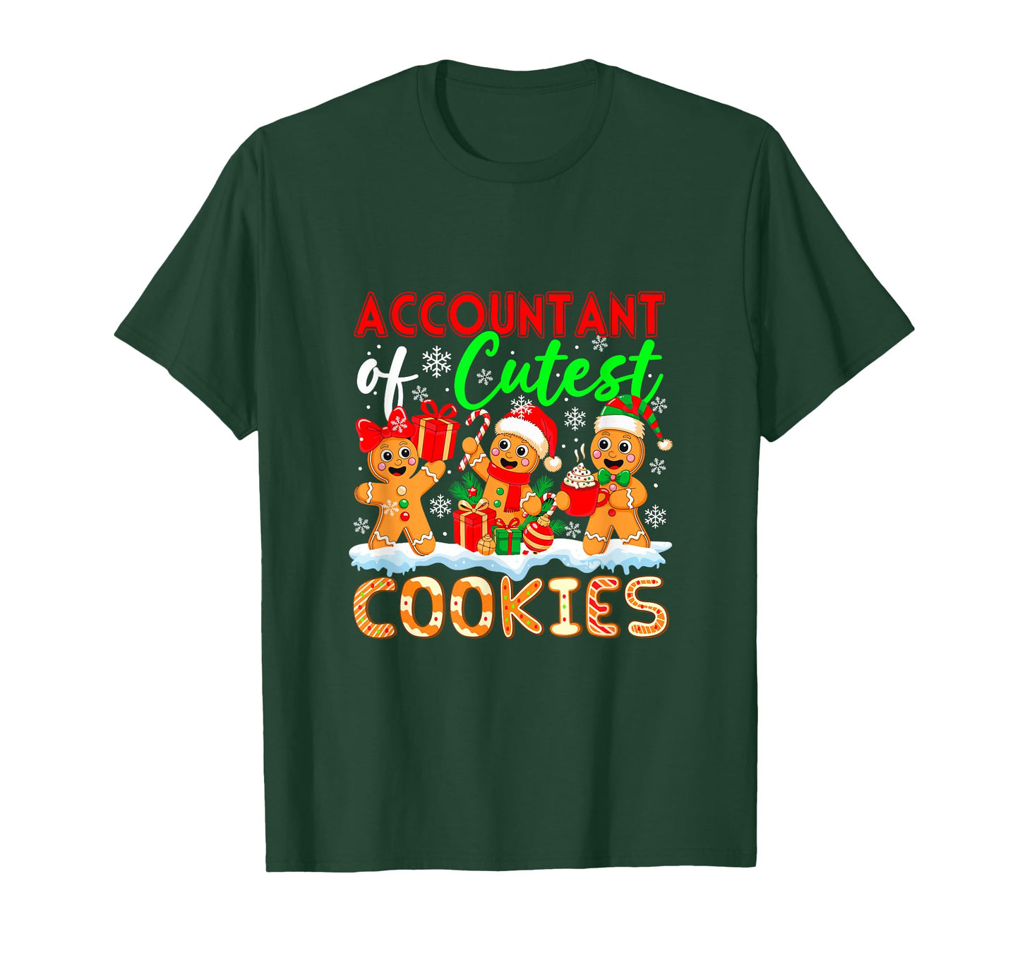 Accountant of Cutest Cookies Gingerbreads Christmas Job Team T-Shirt