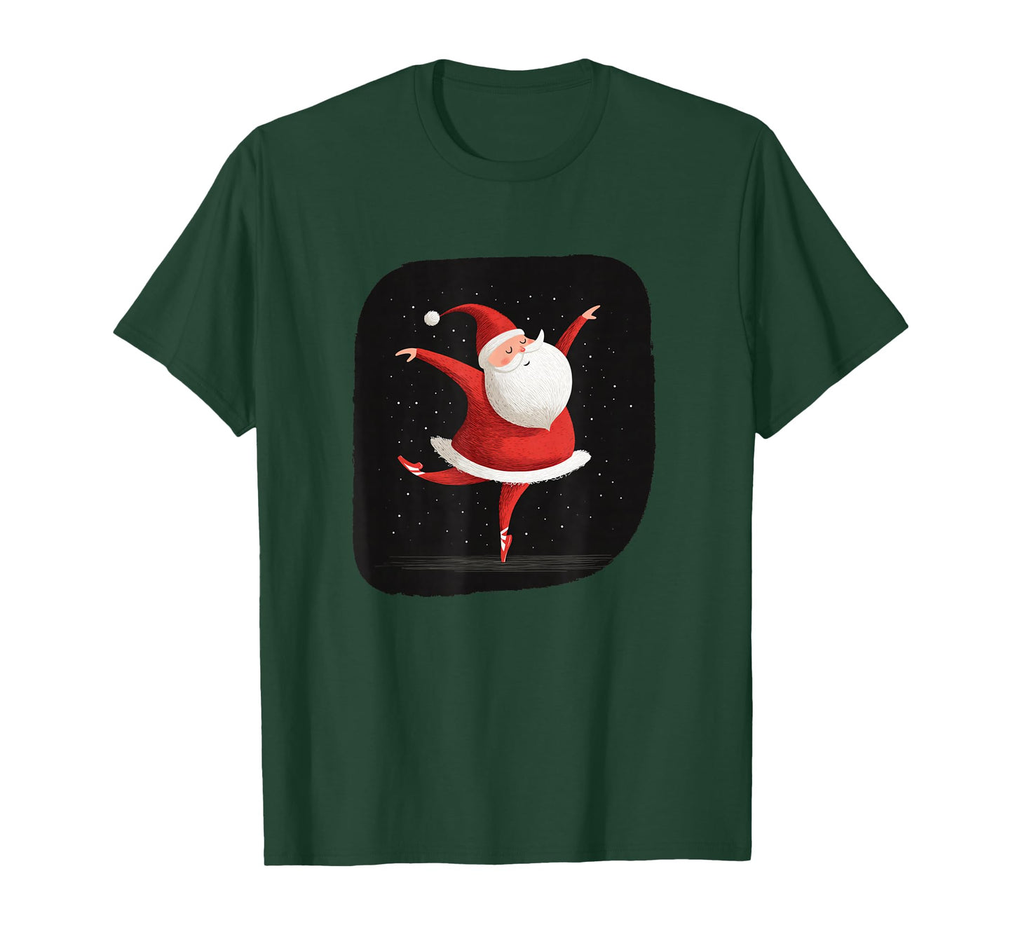 Nice Dancer Santa Claus Look in Tutu T-Shirt