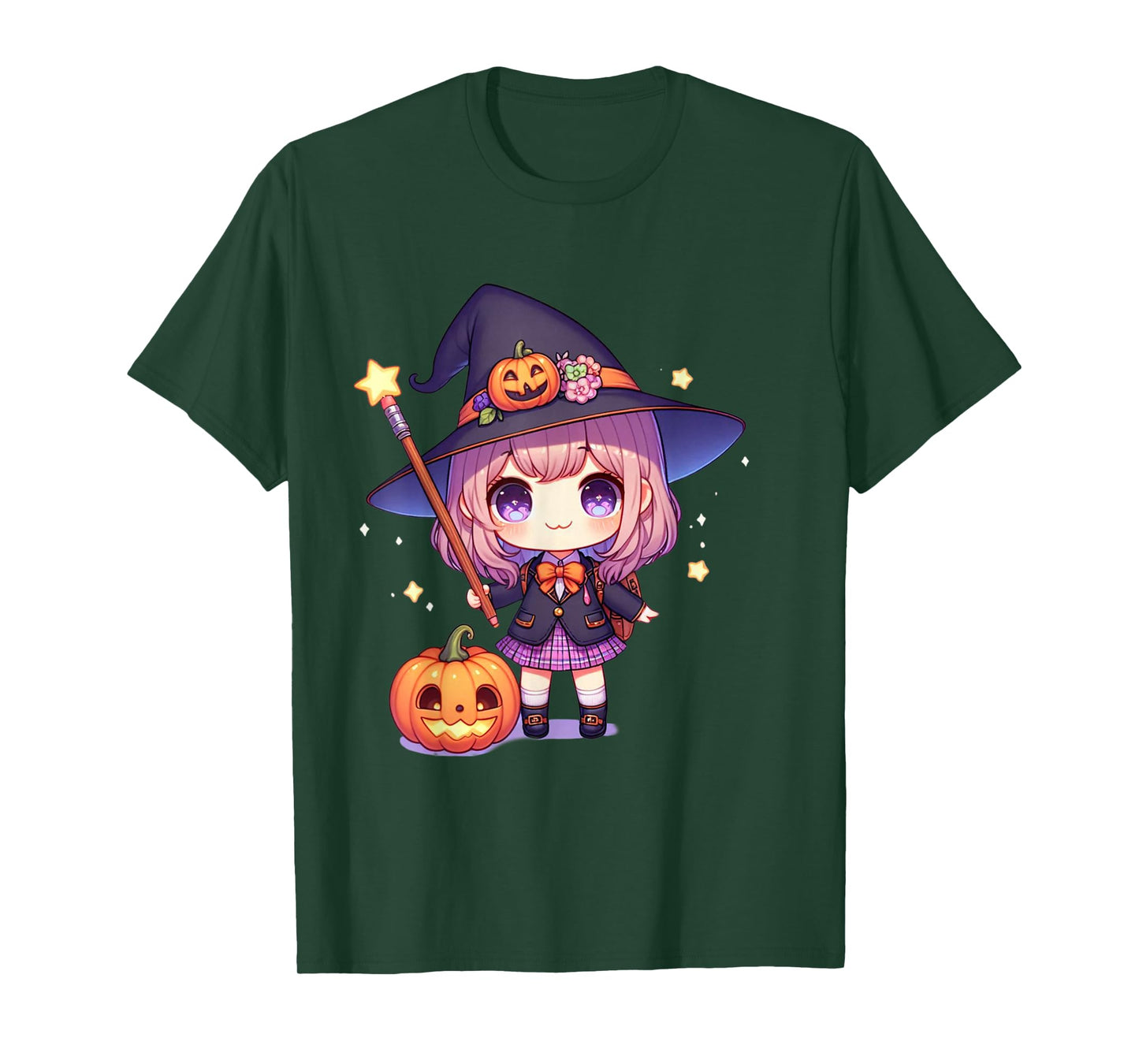 Cute Kawaii Halloween Witch Girl T-Shirt T-Shirt