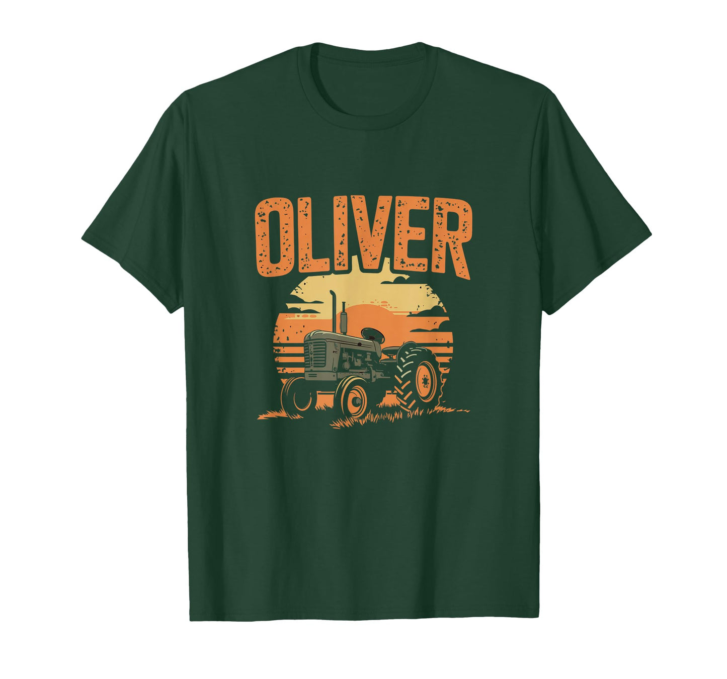 Oliver Personalized Nametag Tractor for OLIVER T-Shirt