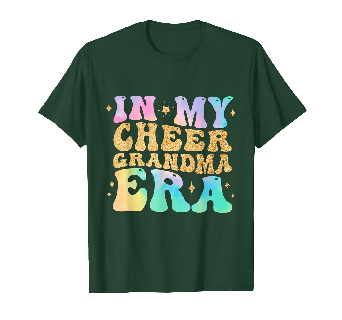In My Cheer Grandma Era Cheerleading Football Mom Game Day T-Shirt