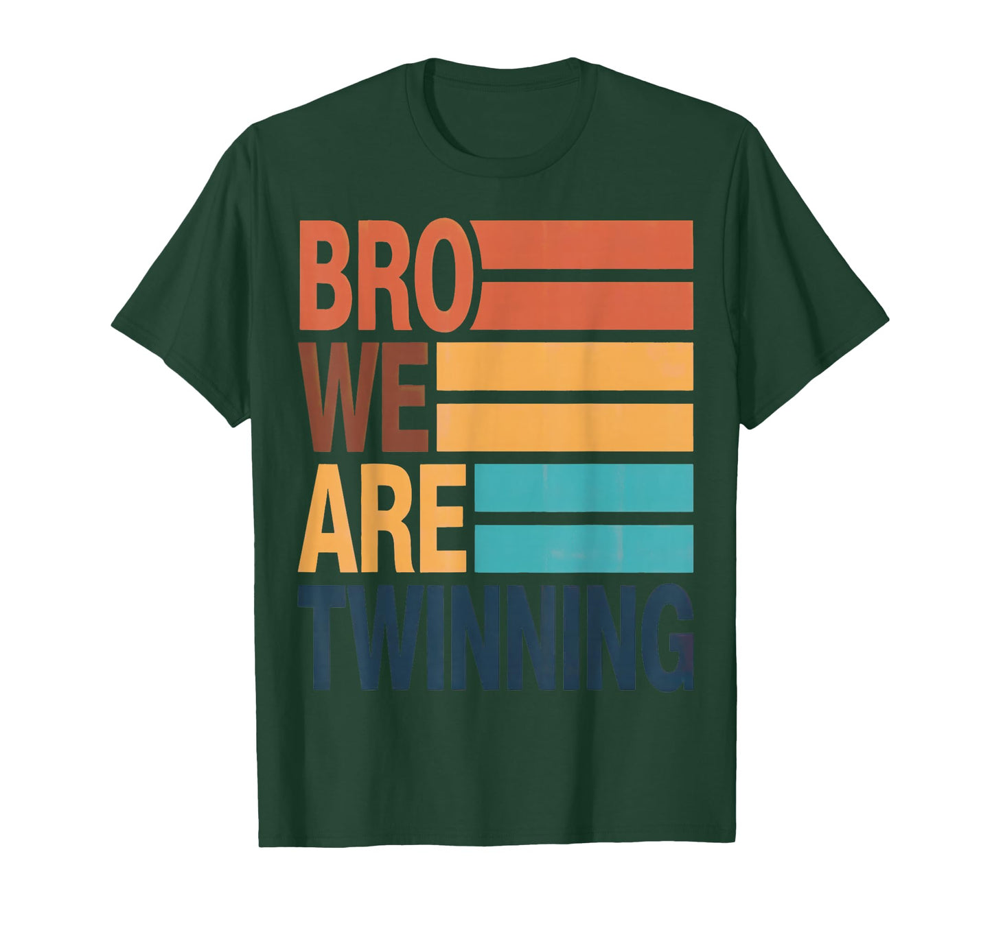 Bro We are Twinning Twin Day Spirit Week Funny Kids 70s boys T-Shirt