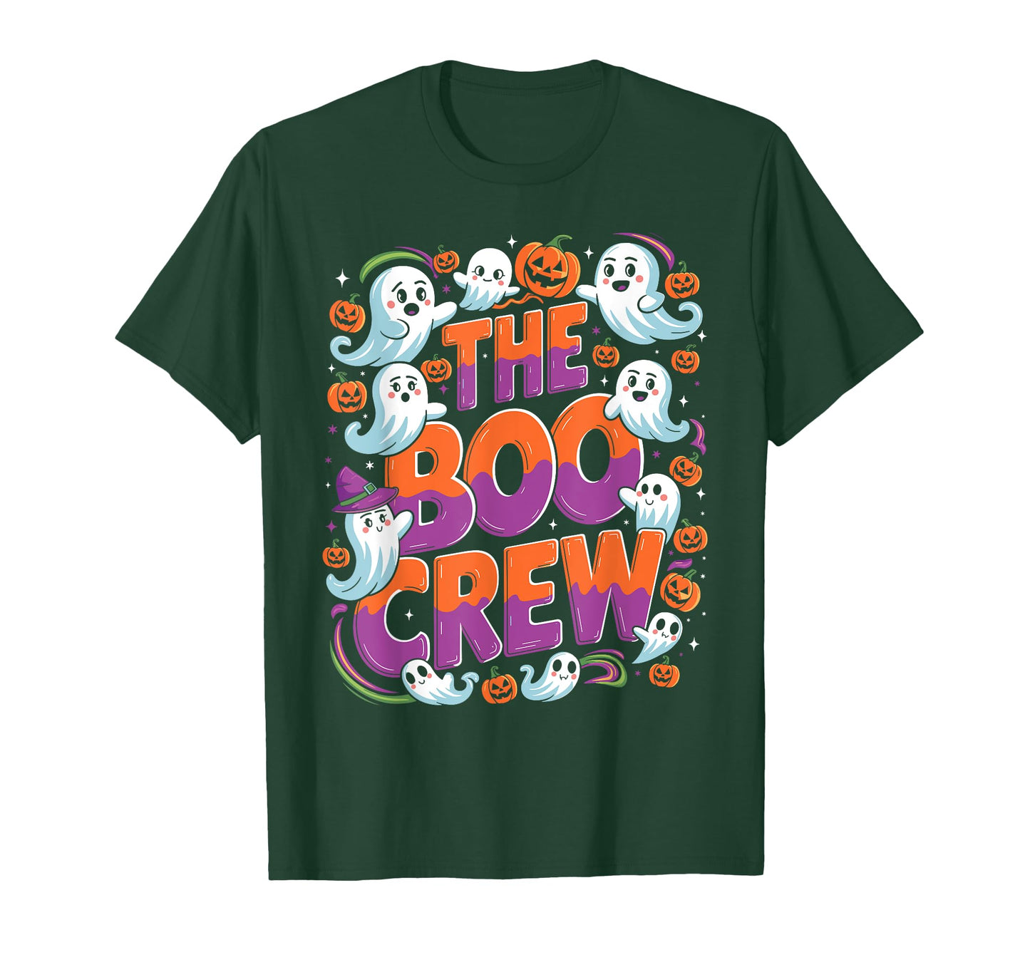 Halloween Trick Treat Ghost The Boo Crew T-Shirt