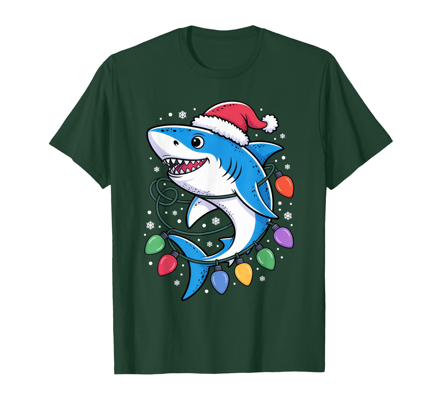 Santa Shark Dad Funny Holiday Ocean Vibes Christmas Sweater T-Shirt