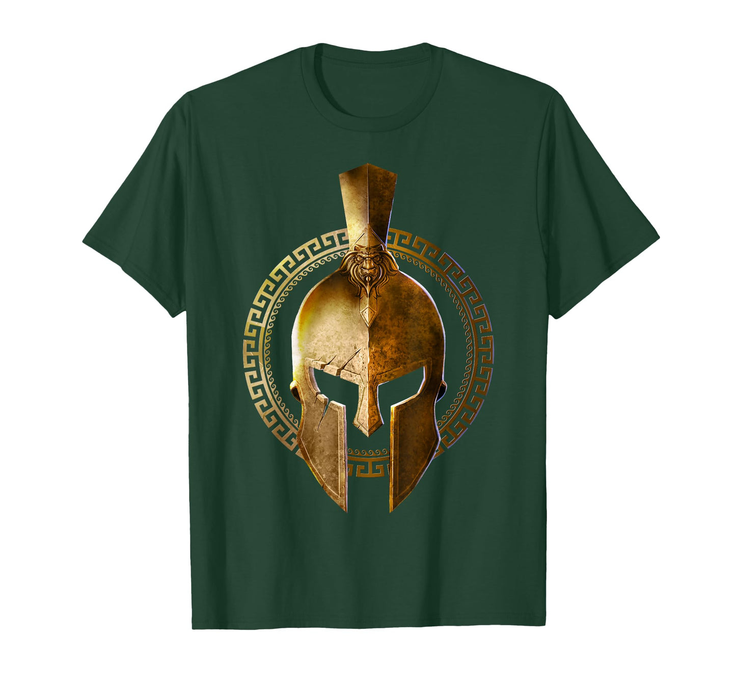 Golden Spartan Helmet Warrior Gladiator Gym - Workout T-Shirt