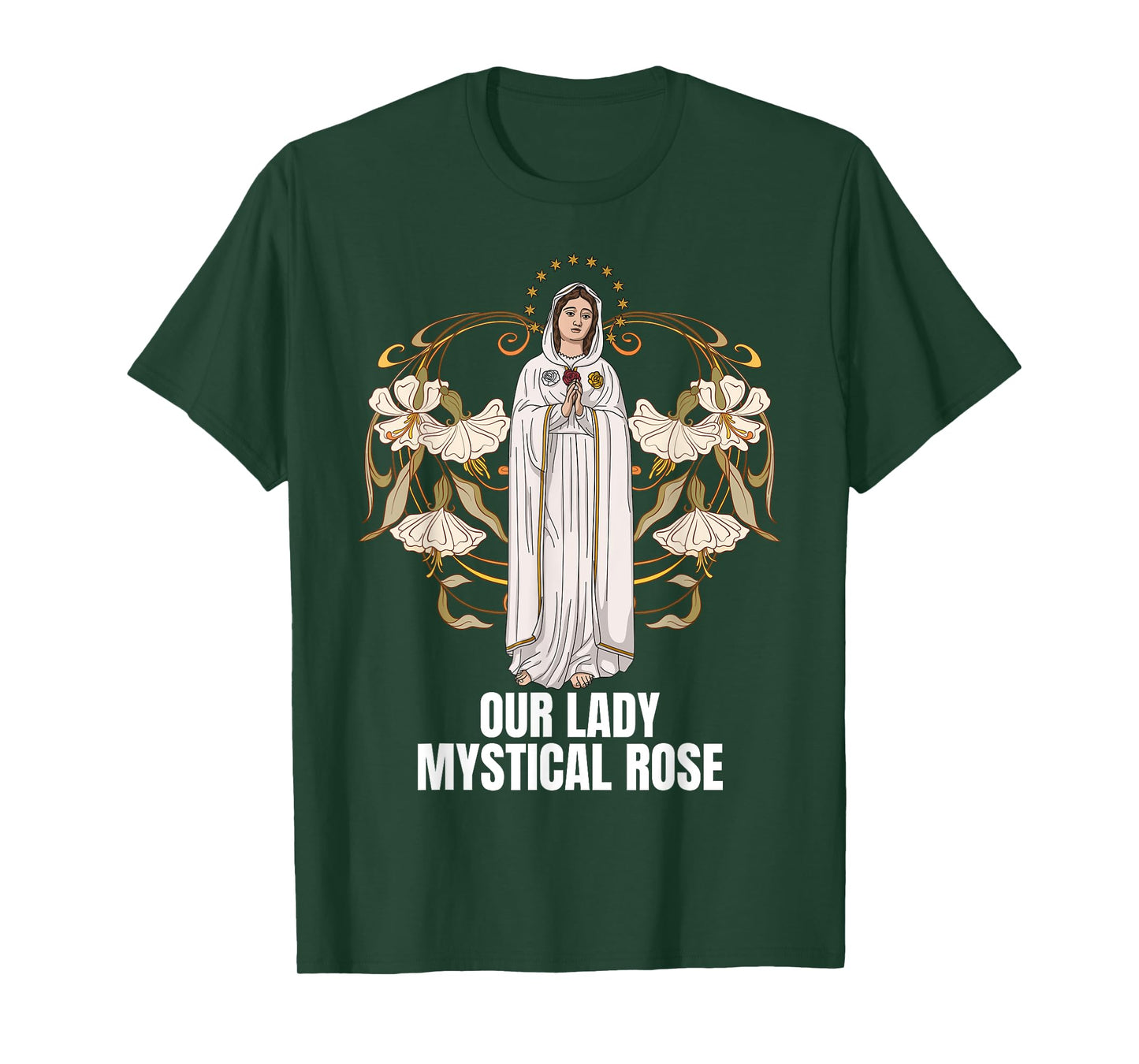 Our Lady Mystical Rose Marian Catholic T-Shirt