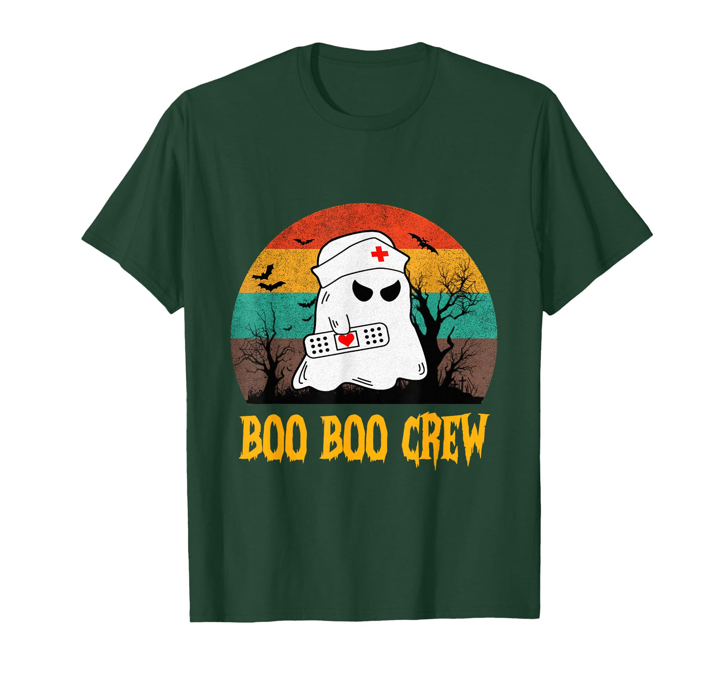 Boo Boo Crew Funny Nurse Shirt Halloween Ghost Costume Women T-Shirt