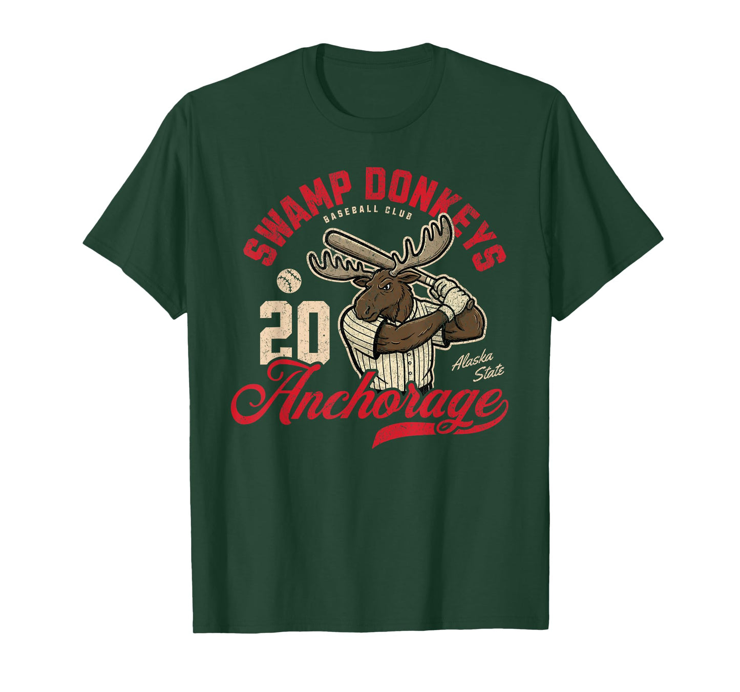 Retro Swamp Donkeys Anchorage Minor League Baseball Team T-Shirt
