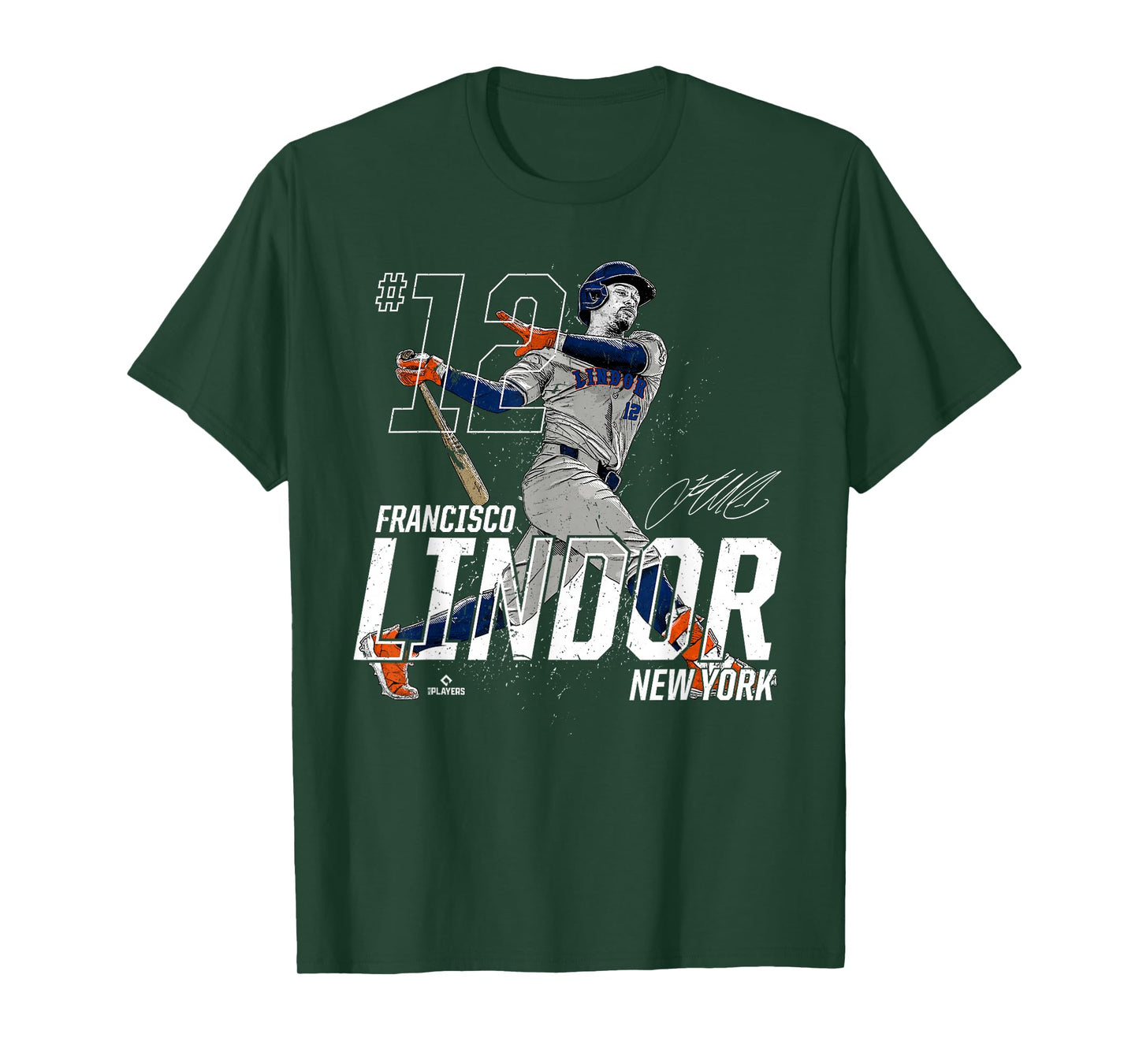 Dynamic Pose Francisco Lindor New York Baseball MLBPA T-Shirt