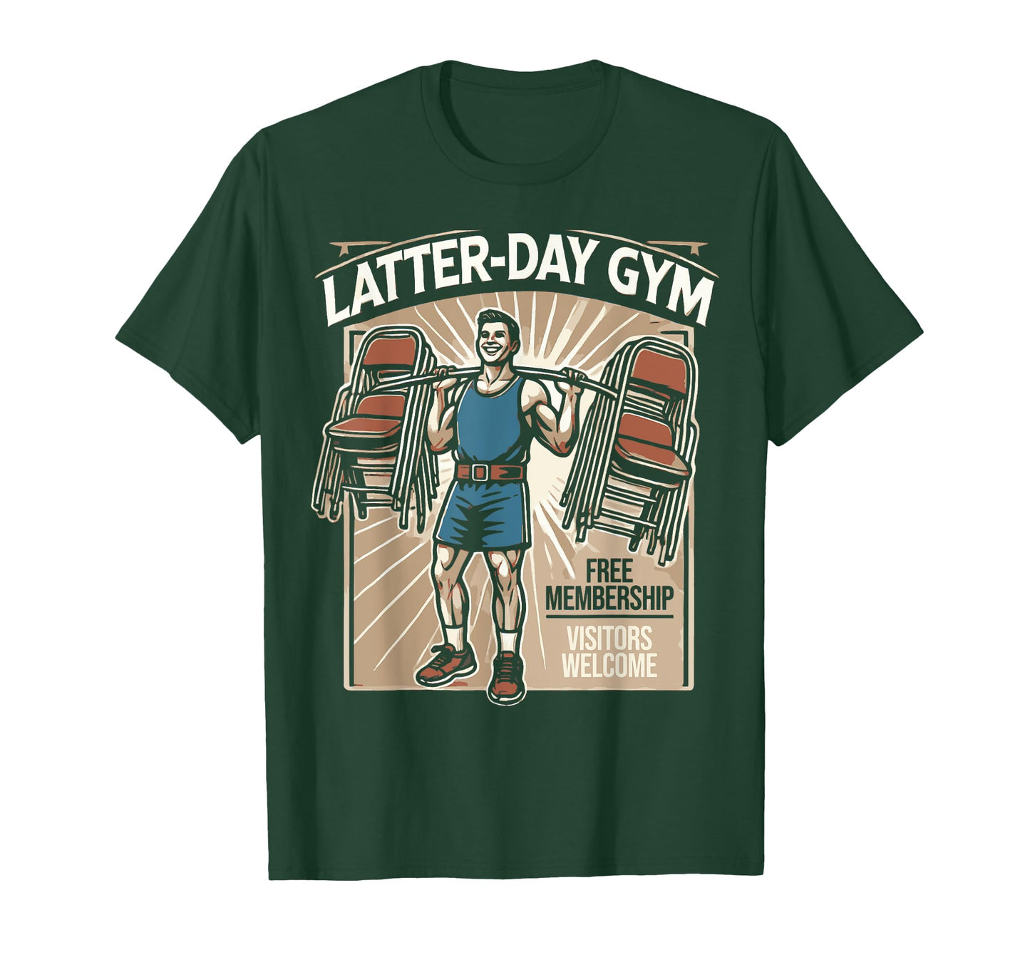 Latter-Day Gym Missionary LDS Church Funny Mormon T-Shirt