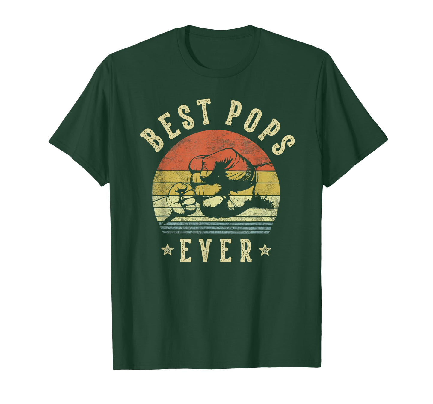 Best Pops Ever - Retro Fist Bump Vintage Design Pops T-Shirt