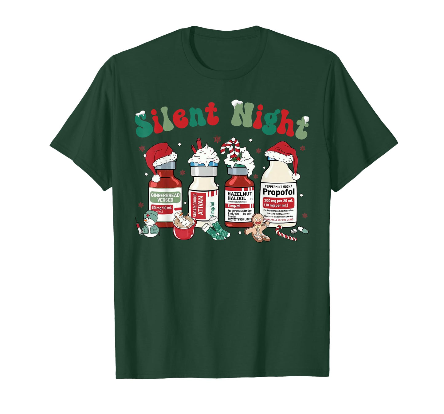 Funny Christmas Nurse Medical Christmas icu nicu RN ER Nurse T-Shirt