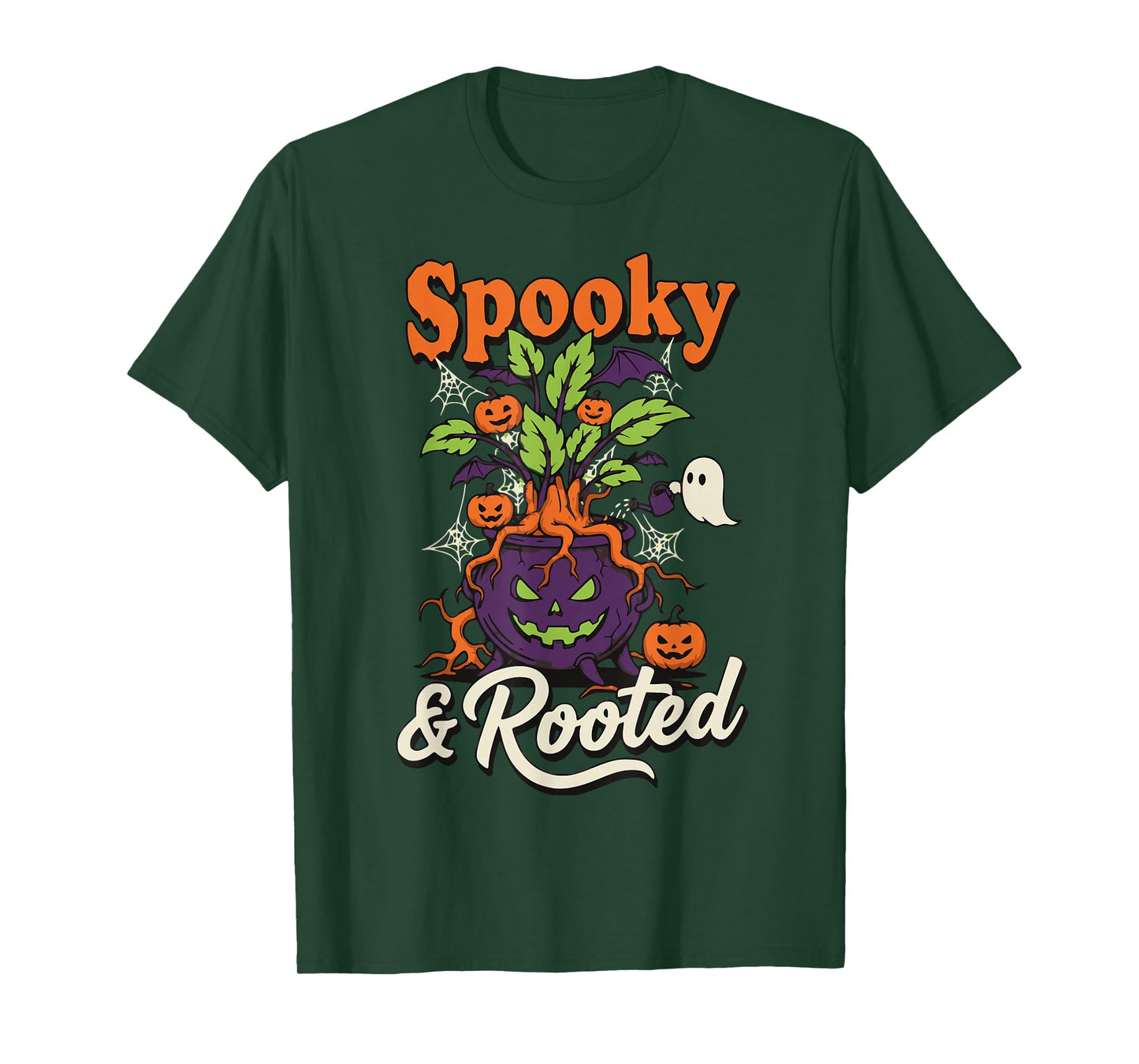 Spooky Rooted Halloween Plant Lover, Gardener, Plant dad T-Shirt