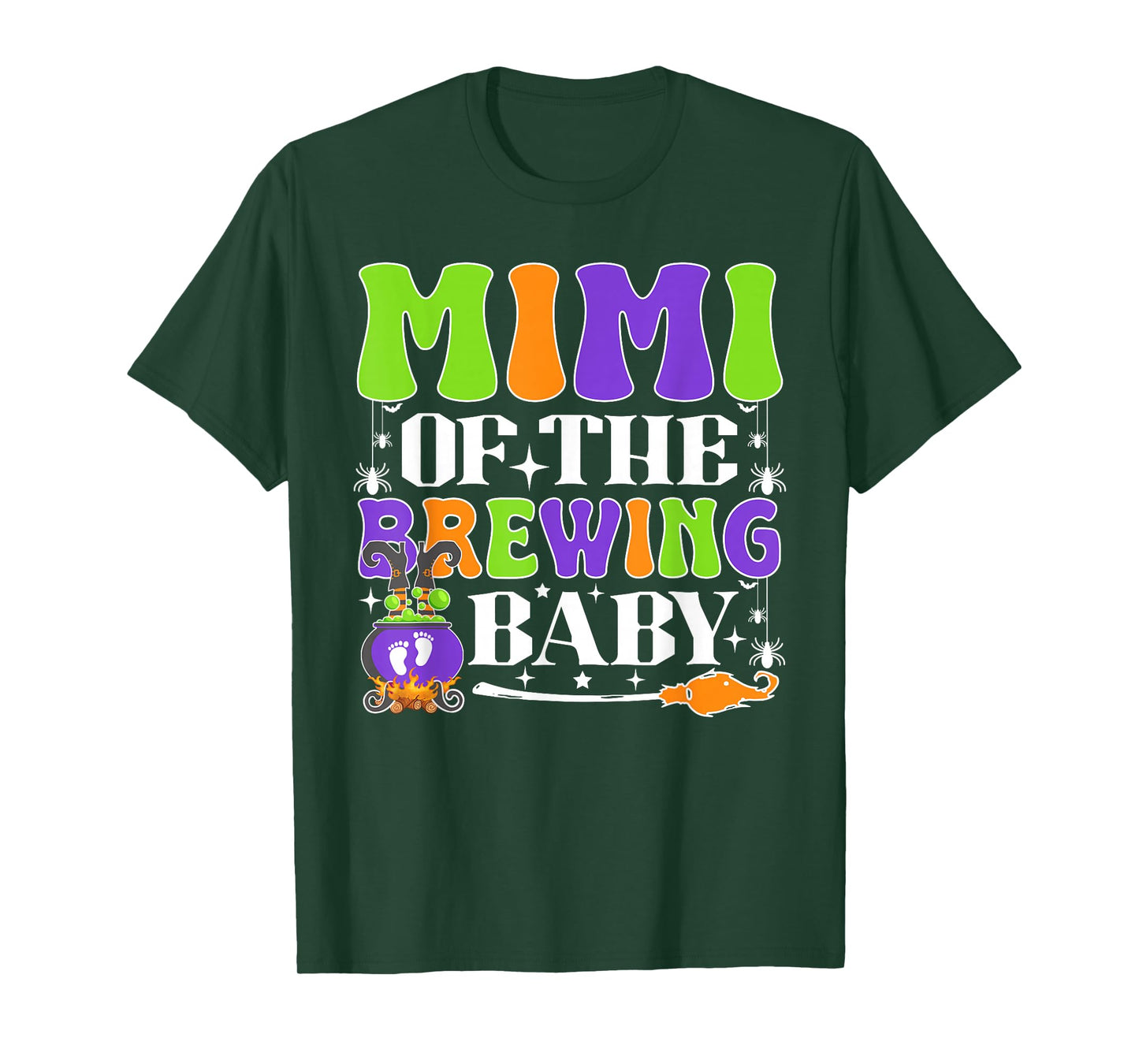 Mimi of The Brewing Baby Halloween Witch Baby Shower T-Shirt