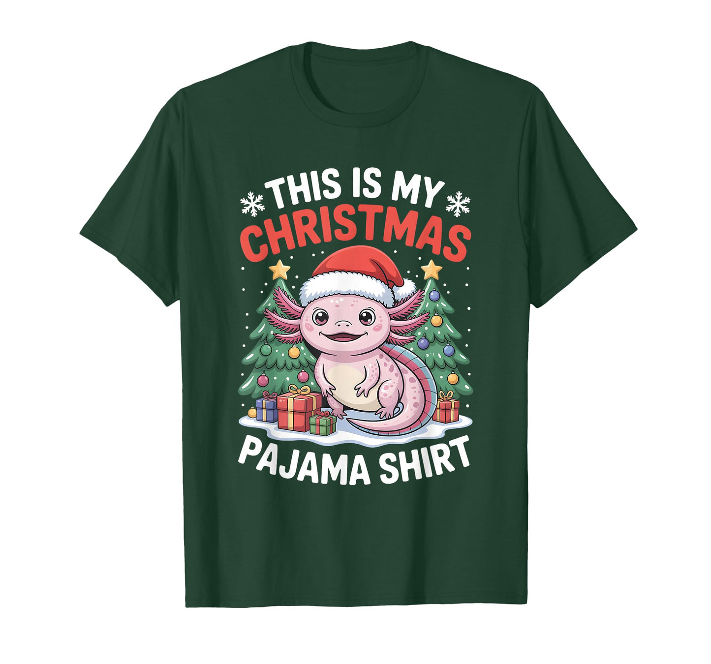 Axolotl This is My Christmas Pajama T-Shirt