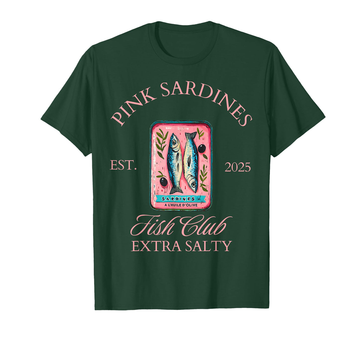Sardine Tinned Fish Club Womens Salty Summer Social Club Top T-Shirt