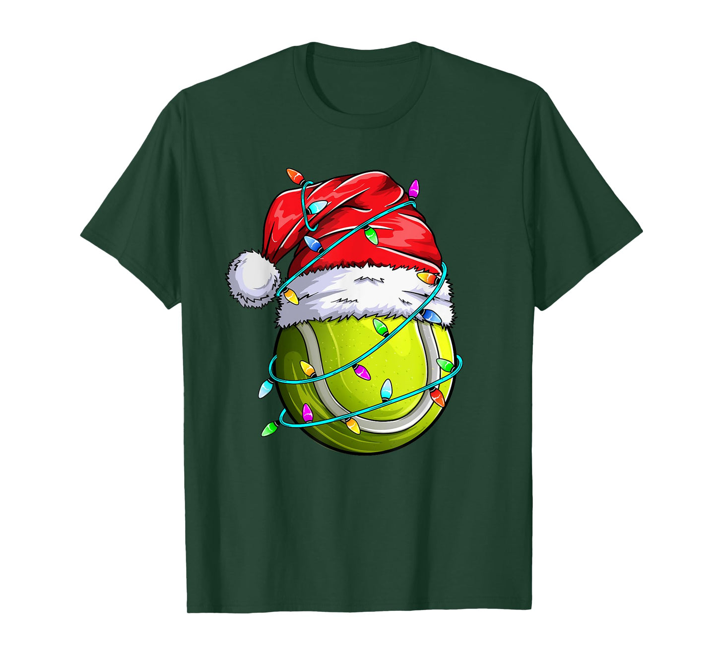 Santa Sports Design- Christmas Tennis Player T-Shirt
