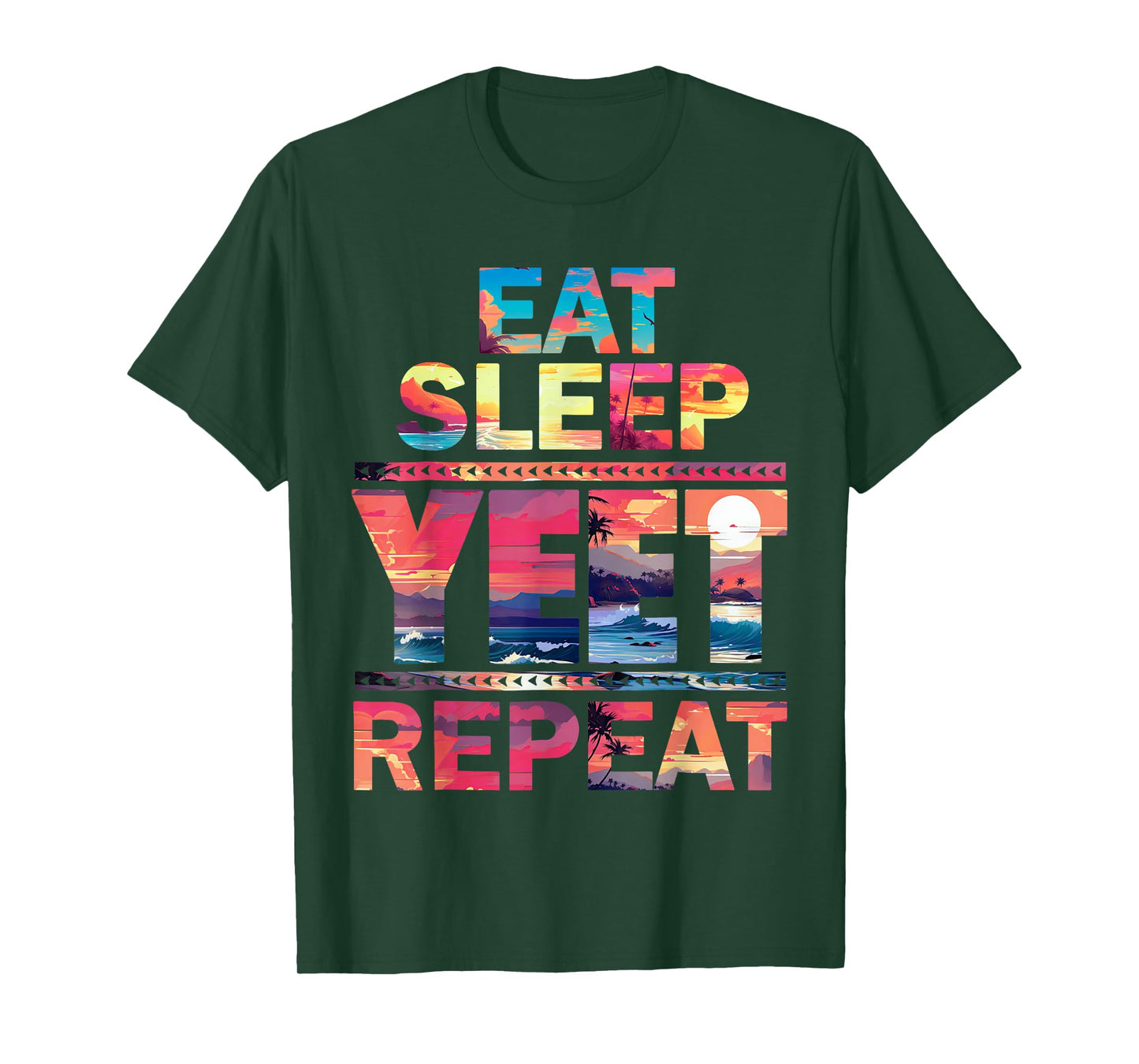Funny Eat Sleep Yeet Repeat Vintage Yeet summer vibe Apparel T-Shirt