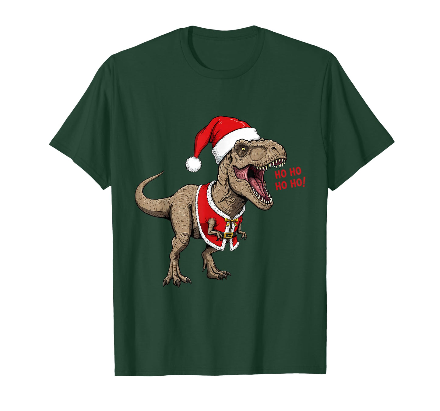 Dino Claus Christmas Fun: Roaring T-Rex Holiday Cheer T-Shirt