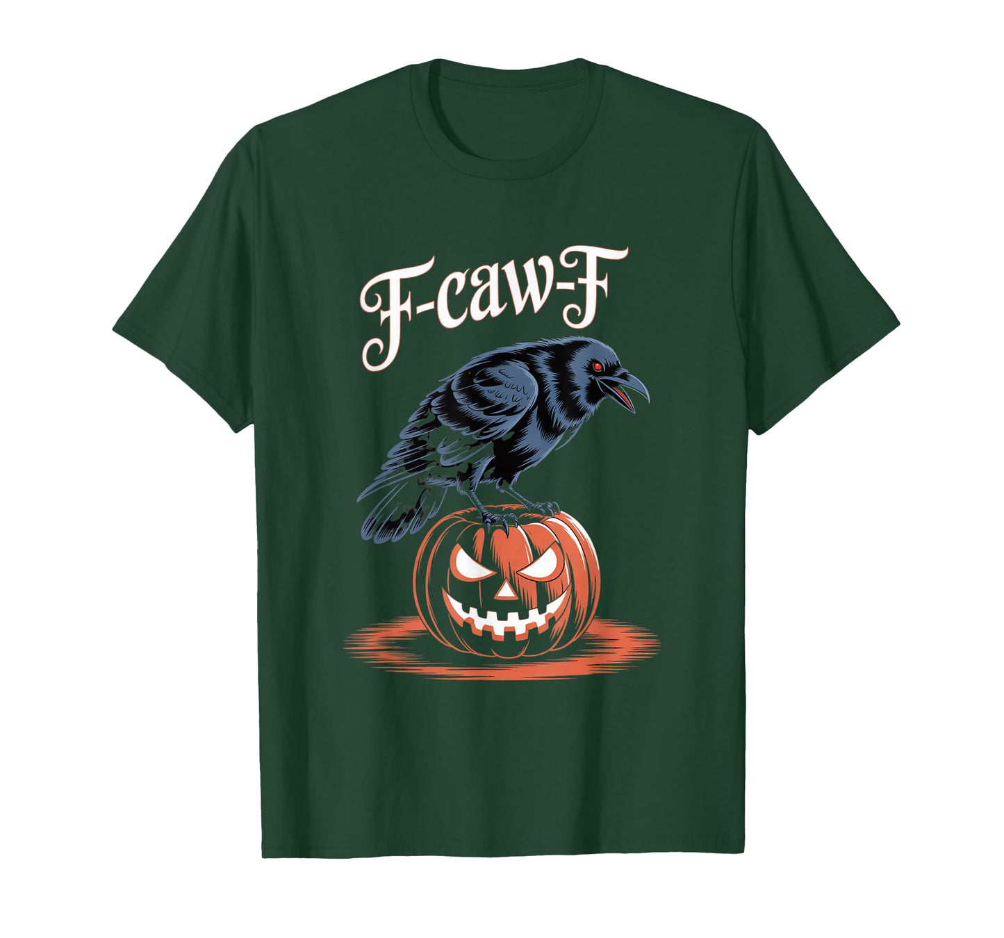 F-Caw-F Crow Funny Gothic Moon Black Bird Halloween T-Shirt