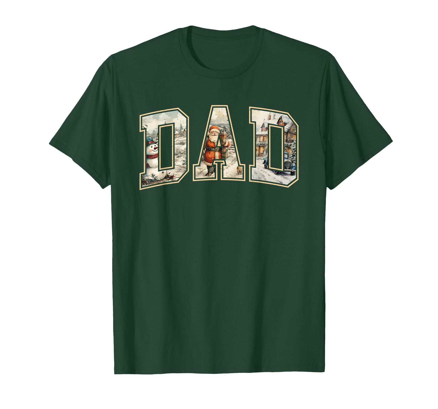 Dad Christmas Vintage Xmas Dad Family Matching Pajamas T-Shirt