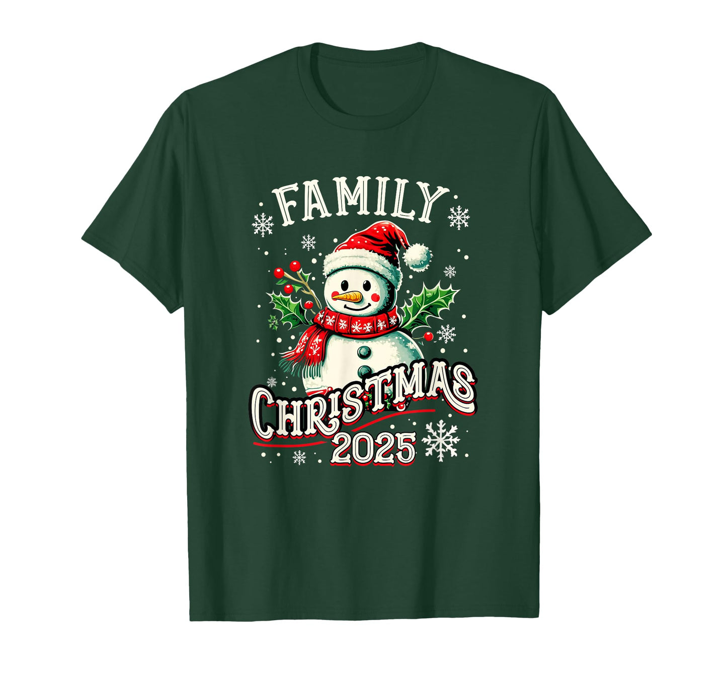 Family Christmas 2025 Snowman Family Matching Christmas Xmas T-Shirt